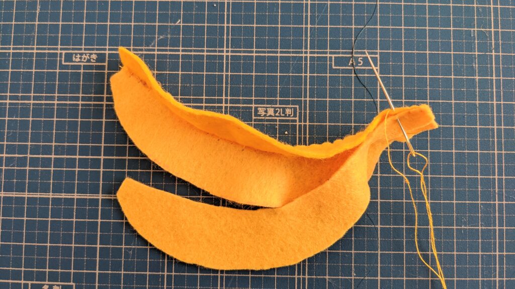フェルトで作るバナナ4