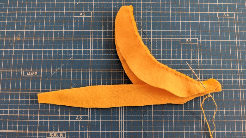 フェルトで作るバナナ6