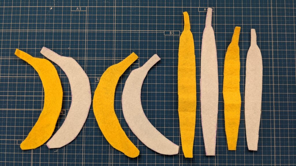 フェルトで作るバナナ18