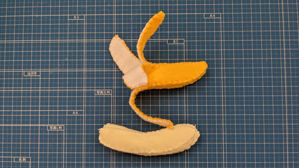 フェルトで作るバナナ43